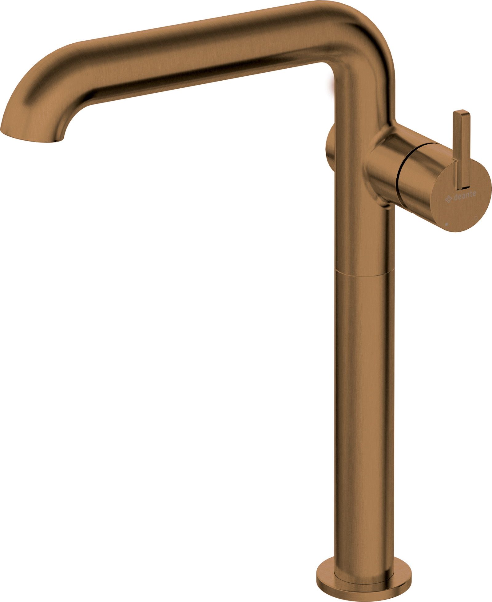 Tall basin tap with rectangular spout