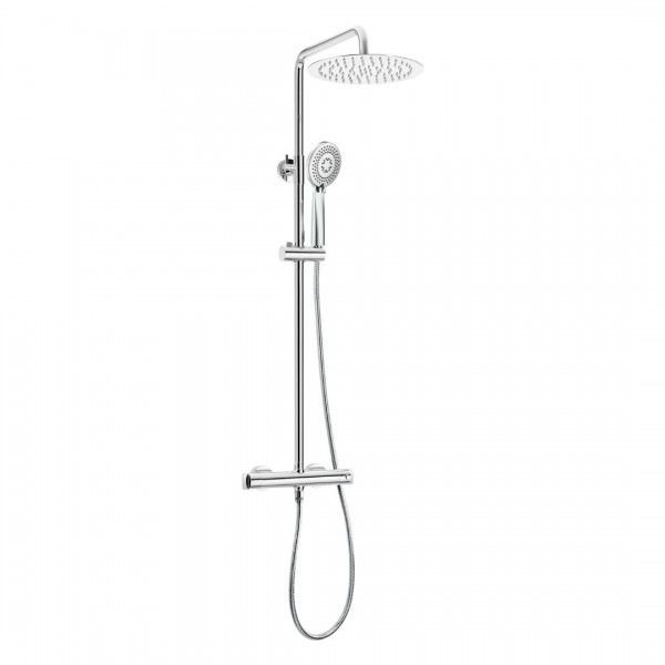 Showerhead with thermostatic mixing valve
