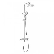 Showerhead with thermostatic mixing valve