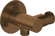 Angled connector with handset holder