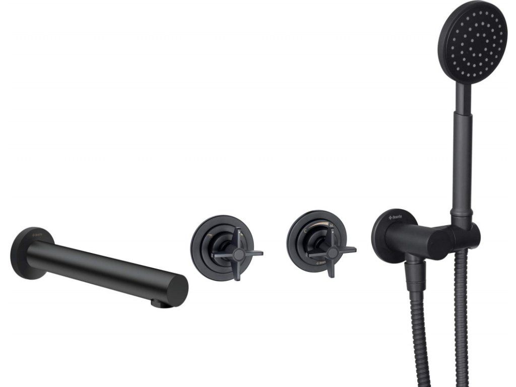 Concealed bath faucet with shower set