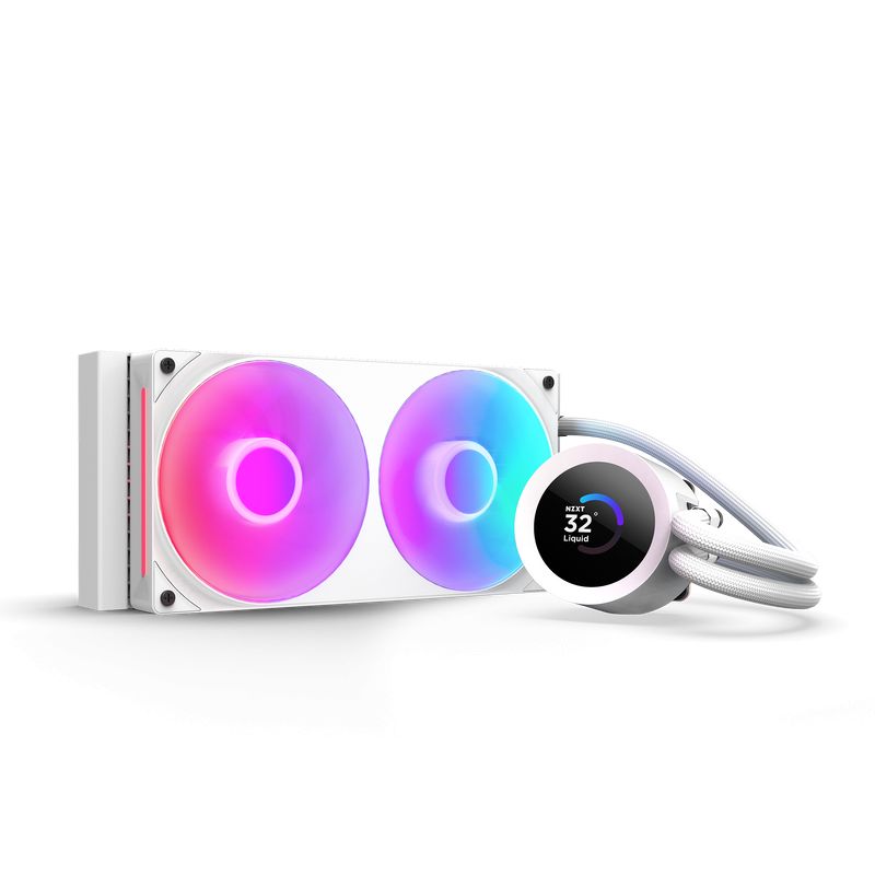 Kraken Plus 240 RGB, 240mm, pompa cu ecran LCD, Intel/ AMD, Alb