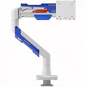 Suport monitor Serioux MM101-C012WH, compatibilitate dimensiune ecran 24 -57 , greutate maximă suportata: 2~30 kg, VESA: 75x75, 100x100, 100x200, 200x100, 200x200, inclinare: +70°~-45°, pivotare: +90°~-90°, rotația ecranului: 360°, instalare: clemă, grommet, grosime recomandată pentru birou clemă
