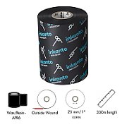 Thermal transfer ribbons, Inkanto, APR 6, Wax/Resin, 154 mm, 300 m, Out, Black