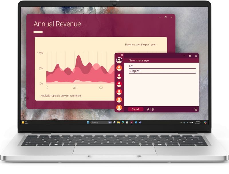 Laptop Dell Pro 14 PC14250, 14 inch 1920 x 1200, Intel 265U (12 C / 14 T, 2.1 GHz - 5.3 GHz, 12 MB cache, 15 W), 16 GB DDR5, 512 GB SSD, Intel Graphics, Windows 11 Pro