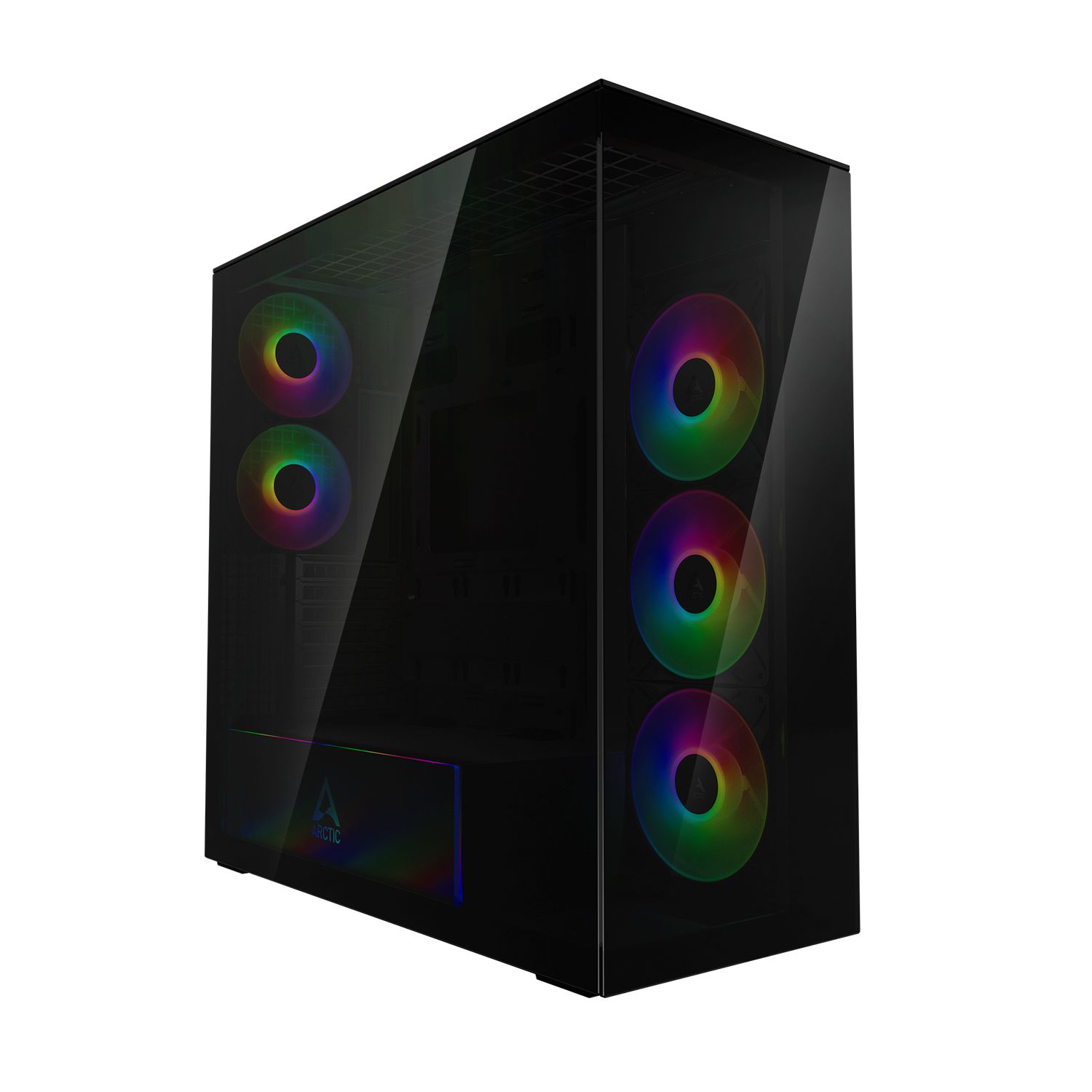 CARCASA Arctic  Xtender , mid tower, max 8xfan, 3xP14 ProR ARGB si 2xP12Pro ARGB instalate, PSU shroud 24 LED ARGB, USB-C x 1, USB 3.2 x 2, audio+mic, 7 sloturi expans, negru,  ACPCC00015A  (timbru verde 0.4lei)