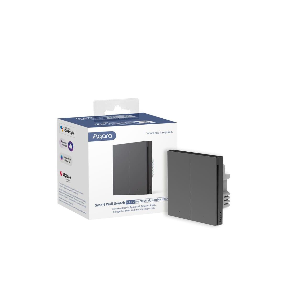 Aqara Smart Wall Switch H1 Grey Double without neutral