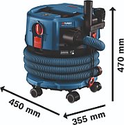BOSCH. GAS 18V-12 MC SOLO VACUUM CLEANER CLASS M