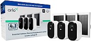 Arlo Essential (Gen.2) Bundle 2K Outdoor Security Camera - 3 Camera Kit + 3 Essential Solar Panel Charger - White