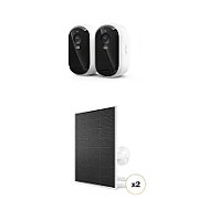 Arlo Essential (Gen.2) Bundle 2K Outdoor Security Camera - 3 Camera Kit + 3 Essential Solar Panel Charger - White