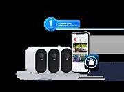 Arlo Essential (Gen.2) Bundle 2K Outdoor Security Camera - 3 Camera Kit + 3 Essential Solar Panel Charger - White