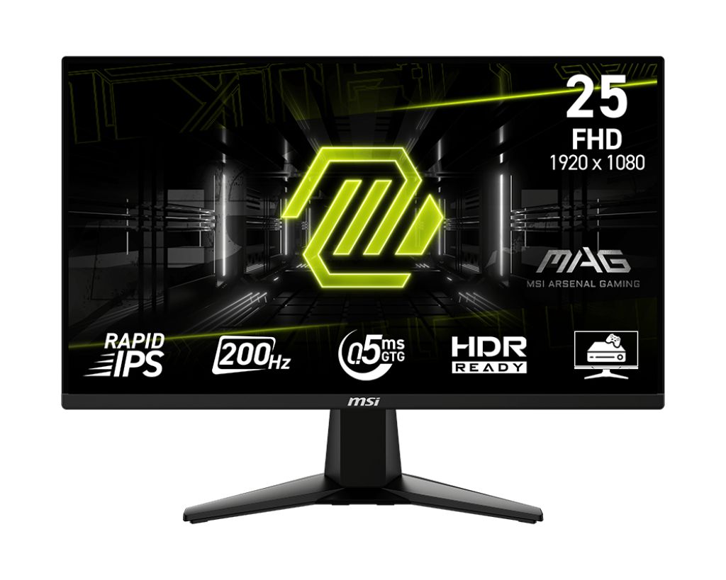 MAG 255F E20, IPS, 24.5 inch, Full HD, 1920 x 1080, HDMI, DisplayPort, 200 Hz, 0.5 ms, Negru 9S6-3BC21M-043
