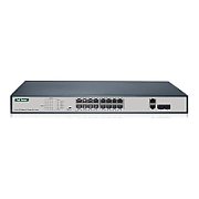 Switch IP View IW3020FSN, 16 porturi 10/100Mbps + 2G Combo TP/SFP, PoE, 250W