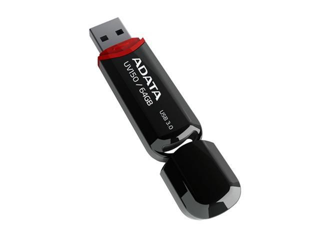 MEMORIE USB 3.2 ADATA 64 GB, cu capac, carcasa plastic, negru, 