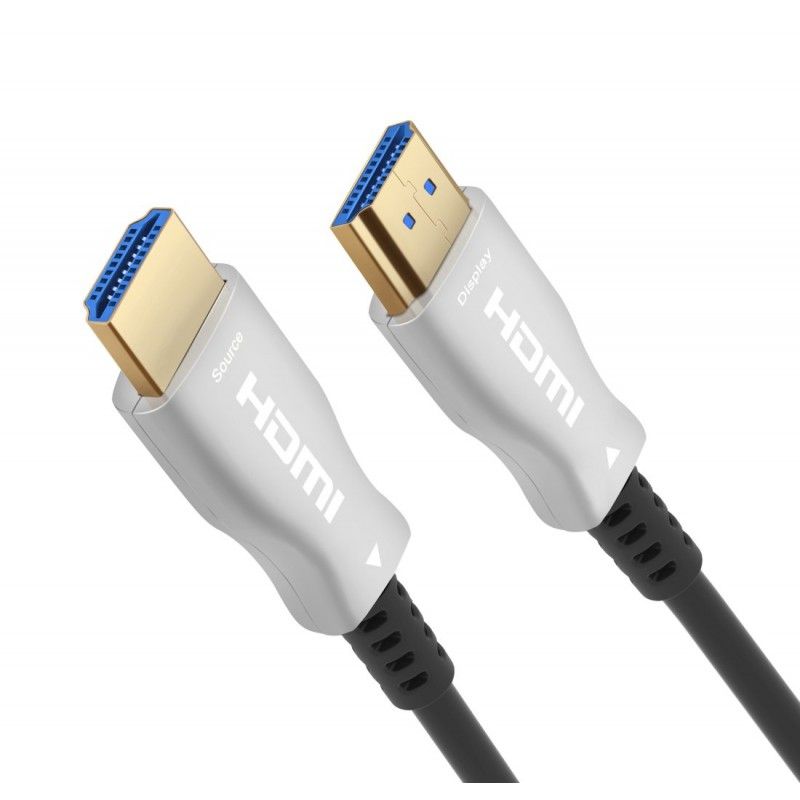 Cablu HDMI - HDMI 2.0b, Active Optical (AOC) HDMI fiber 4K@60Hz, 18 Gbps, aurit, 50m