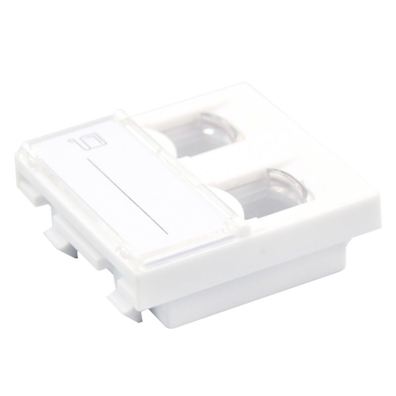 Faceplate 45x22.5 pentru 2x keystone (compatibil Legrand Mozaic) - Emtex
