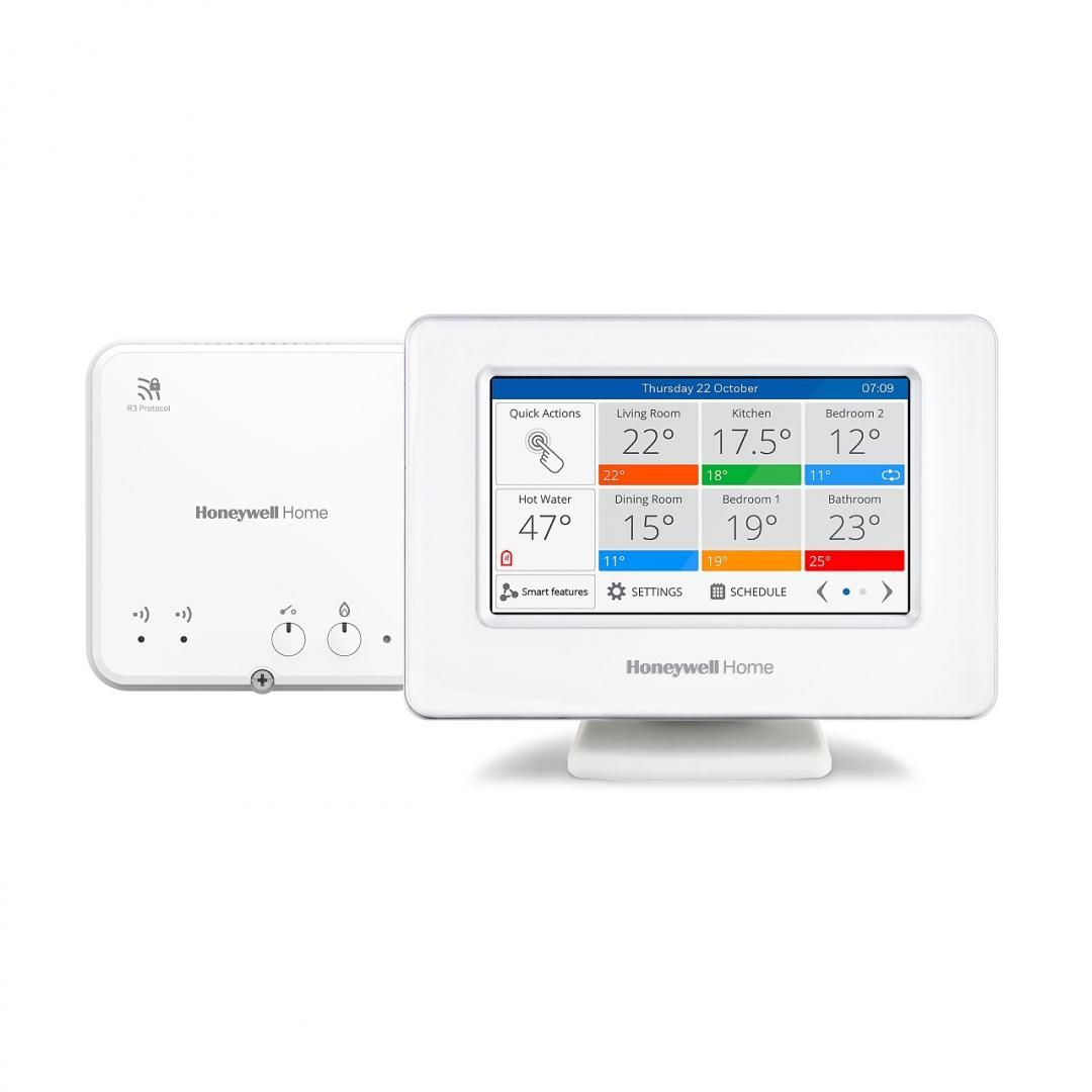 Termostat EvoHome controller multizona wireless cu wi-fi, Honeywell ATP921R3052 Touch screen