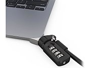 LEDGE LOCK ADAPTER MACBOOK AIR/13IN M2-M4 W/ COMB. LOCK SILVER