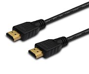 SAVIO CL-196 HDMI cable 3 m  black  gold-plated connectors  v2.0 high speed  ethernet/3D