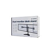 Gembird MS-D2ST-02 Monitor desk stand (rotate  tilt  swivel)  13”-32”  black