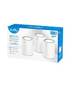 Cudy M1800 3-pack Bandă dublă (2.4 GHz/ 5 GHz) Wi-Fi 6 (802.11ax) Alb 1 Intern