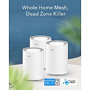Cudy M1800 3-pack Bandă dublă (2.4 GHz/ 5 GHz) Wi-Fi 6 (802.11ax) Alb 1 Intern