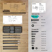 TV SET ACC WALL MOUNT/42-120 /BLACK M10-B ONKRON