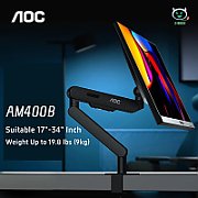 AOC AM400B sistem montare monitor/stand 86,4 cm (34 ) Birou Negru