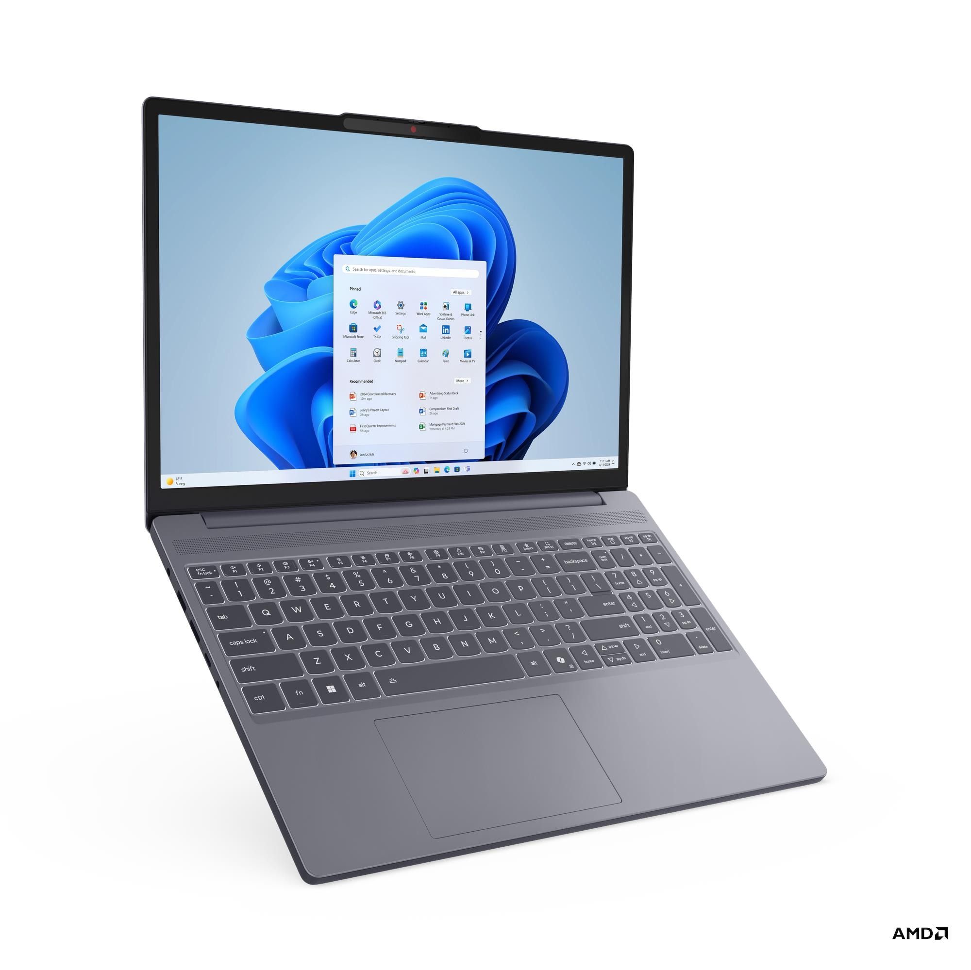 Laptop Lenovo IdeaPad Slim 3 15ARP10 83K700AWPB, 15.3 inch 1920 x 1200, AMD 7533HS (6 C / 12 T, 3.3 GHZ - 4.4 GHz, 3 MB + 16 MB cache), 24 GB DDR5, 512 GB SSD, AMD Radeon Graphics, Windows 11 Home