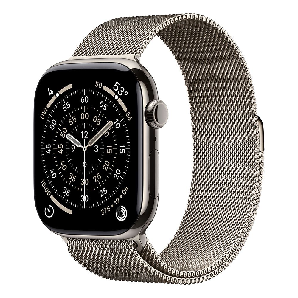 Apple Watch S11 Cellular 46mm Natural Titanium Case with Natural Milanese Loop - M/L