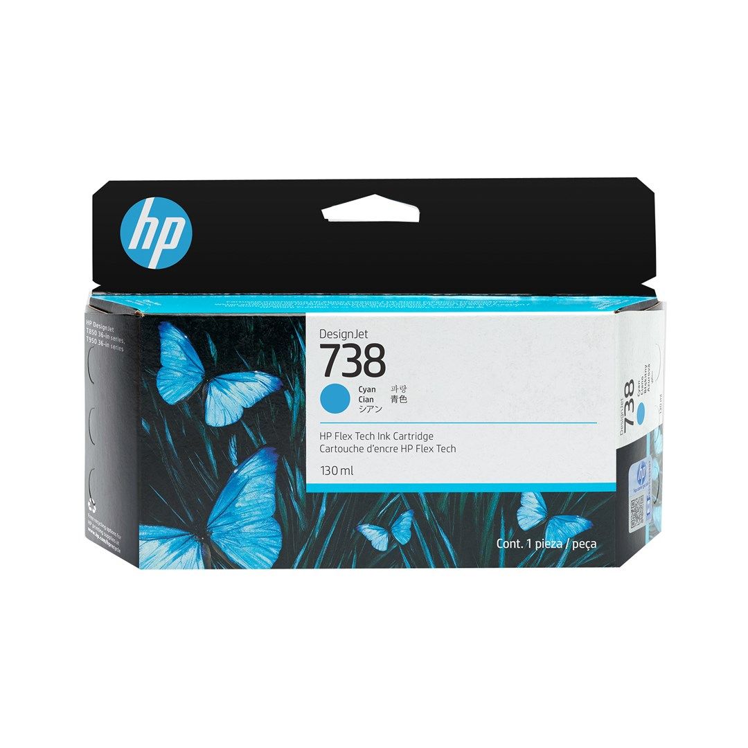 Cartus cerneala HP 100164865 ,Albastru ,130 ml ,Original (738c) 