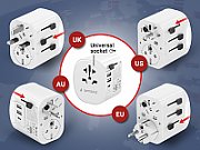 ALIMENTATOR retea 220V GEMBIRD, universal, conectori: US/UK/EU/AU, 1x USB Type-C 15W, 2x USB-A 12W, siguranta 10A, max. 2300W, alb,  TPA-EU2A1C15-01-W  (timbru verde 0.8 lei)