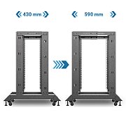 OPEN RACK 19  42U 600X1000 GREY LANBERG