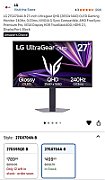LG Monitor UltraGear 27GX704A-B 27GX704AB (27GX704A-B.AEU)