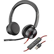 HP Poly Blackwire 8225 Stereo USB-C Headset +USB-C/A Wired Headband Headband USB Type-C Office/Call Center Black