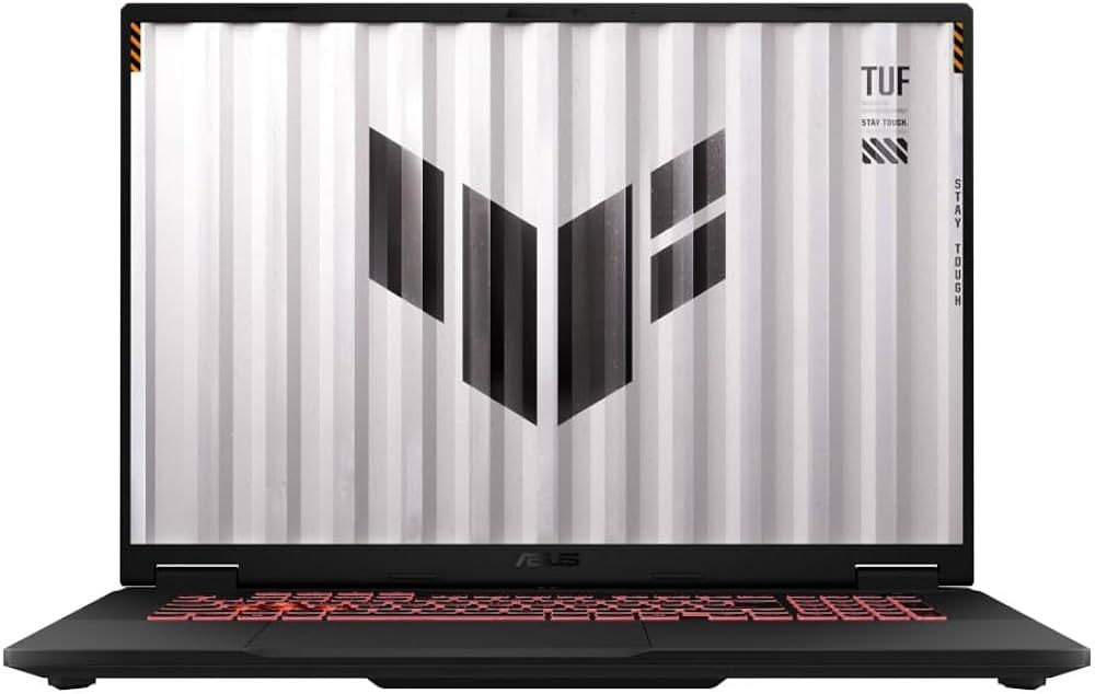 Laptop Asus TUF A18 FA808UM-S8088, 18 inch 1920 x 1200, AMD Ryzen 7 260 (8 C / 16 T, 3.8 GHz - 5.1 GHz, 8 MB + 16 MB cache), 16 GB DDR5, 1 TB SSD, Nvidia GeForce RTX 5060, Free DOS, Tastatura International, Jaeger Gray