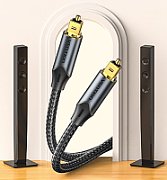 Kabel audio optyczny Vention w oplocie z aluminiowym złączem 5m czarny