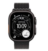 Apple Watch Ultra 3 GPS + Cellular 49mm Black Titanium Case with Black Titanium Milanese Loop - Small