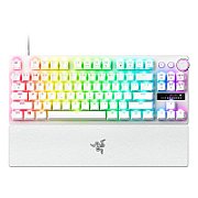 Tastatura mecanica Razer Huntsman V3 Pro Tenkeyless 2025 8K, iluminare Razer Chroma RGB, US layout, alb
