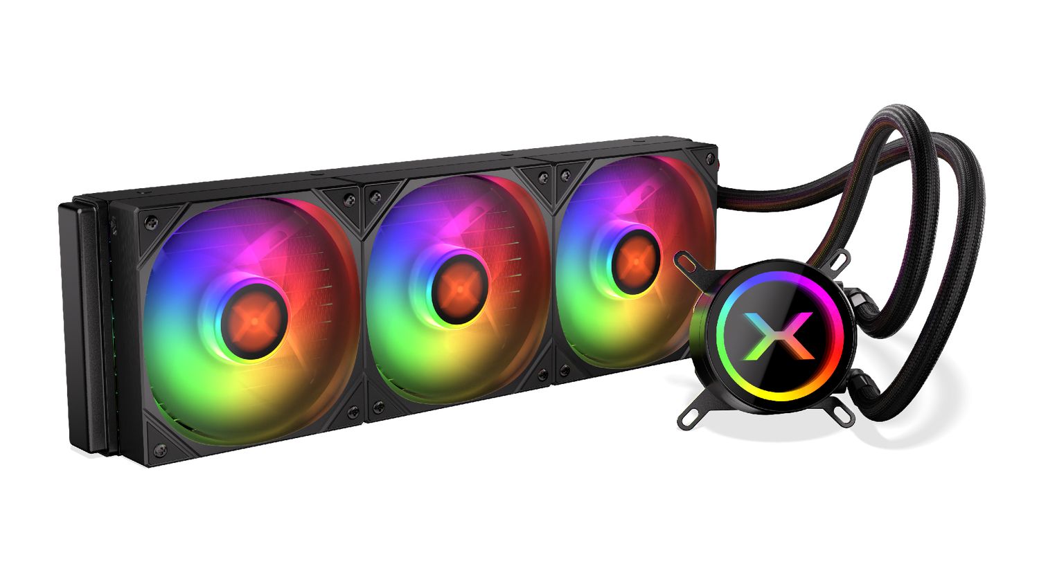 HydroX 360 ARGB, Racire cu lichid, AIO 360mm, Intel/ AMD, Negru