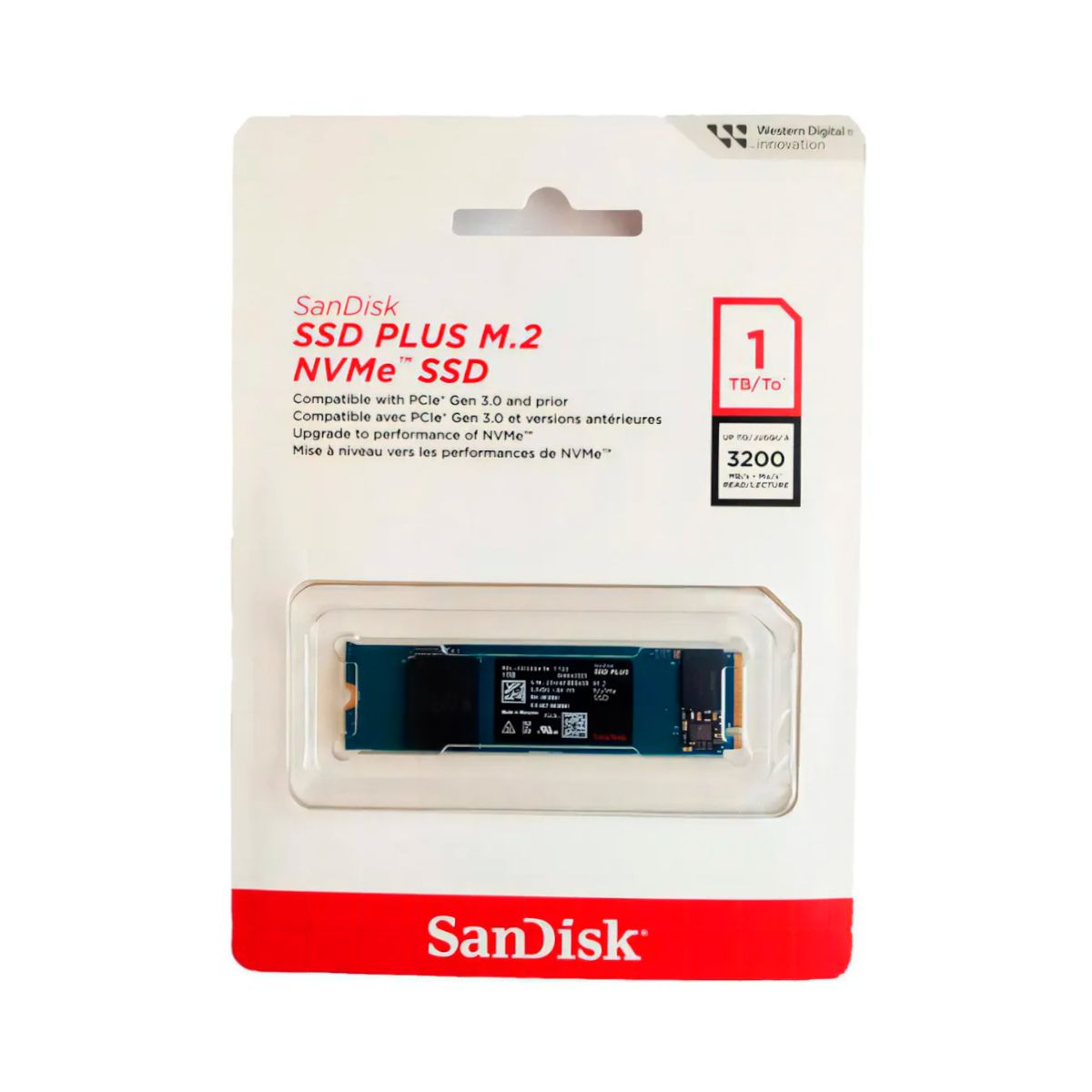 SSD 1TB SanDisk PLUS PCIe 3.0 x4 NVMe M.2 2280