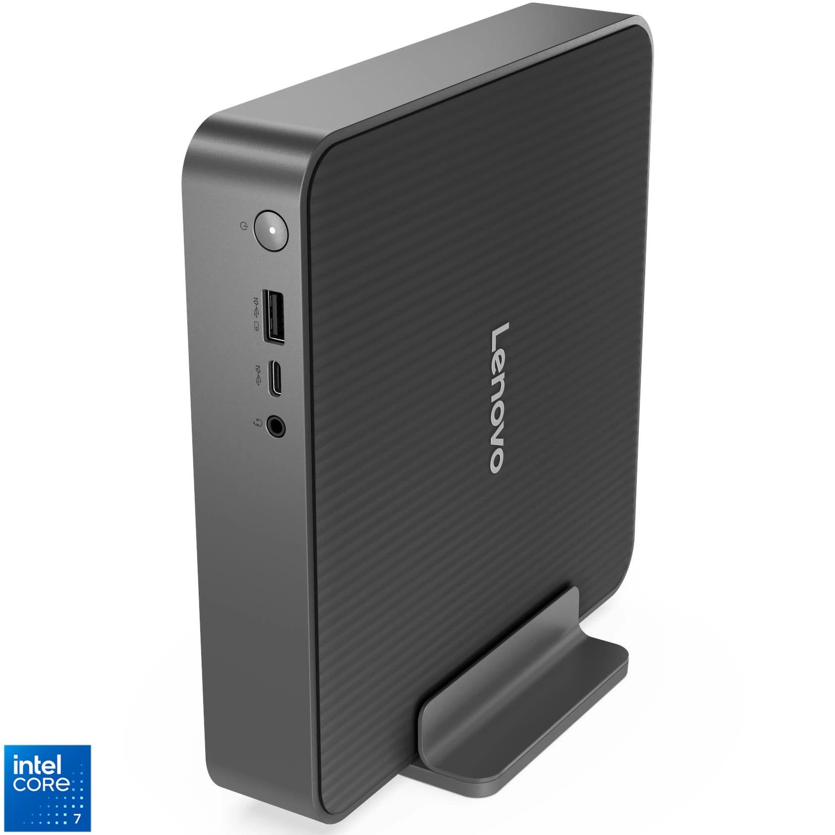 Desktop PC Lenovo IdeaCentre Mini 01IRH10R MFF, Intel Core 7 - 240H (10 C / 16 T, 2.5 GHz - 5.2 GHz, 24 MB cache), 16 GB RAM, 1 TB SSD, Fara unitate optica, Intel Graphics, 150 W, Free DOS