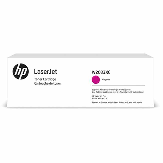 Cartus toner HP W2033XC ,Magenta ,6000 pagini ,Original (HP Color LaserJet M454/M479) 