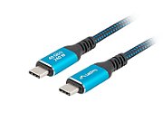 Lanberg CA-CMCM-44CU-0005-BK USB cable USB4 Gen 2x2 0.5 m USB C Black  Blue