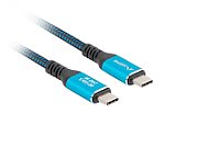 Lanberg CA-CMCM-44CU-0005-BK USB cable USB4 Gen 2x2 0.5 m USB C Black  Blue
