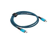 Lanberg CA-CMCM-44CU-0005-BK USB cable USB4 Gen 2x2 0.5 m USB C Black  Blue