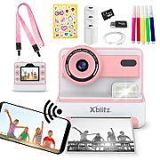 FLASH PINK  INSTANT CAMERA WITH THERMAL PRINTER FOR CHILDREN
