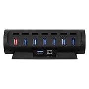 Hub USB CTRL 7, 7x USB 3.0 Type A, RGB, Negru, SPUH-HC71217.11