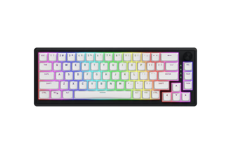 HATOR Skyfall Wireless 65. Keyboard form factor: 65%. Keyboard style: Straight. Connectivity technology: Wired & Wireless, Device interface: USB + RF Wireless + Bluetooth, Keyboard key switch: Mechanical, Keyboard layout: QWERTY. Backlight type: RGB LED. Recommended usage: Gaming. Product colour