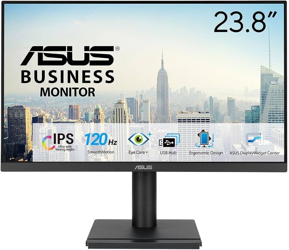 ASUS VA249QGS Business Monitor 23.8inch IPS FHD 120Hz 350cd/m2 1ms HDMI DP VGA Speakers